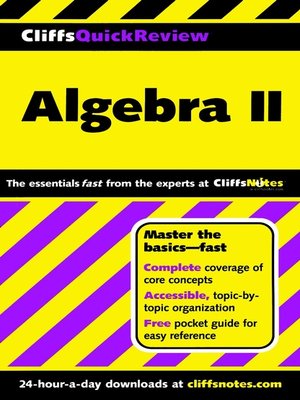 cover image of CliffsQuickReview Algebra II